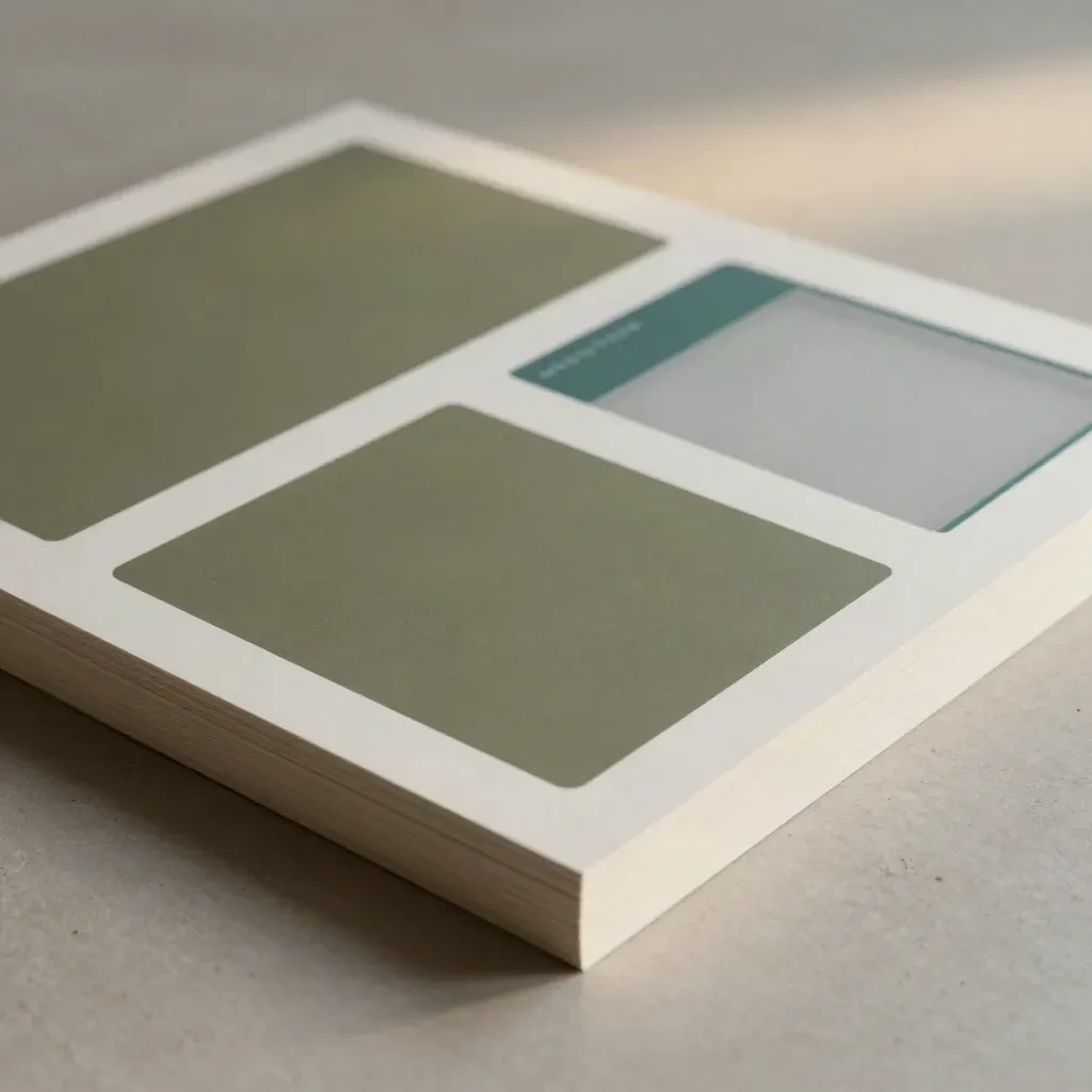 Foamcore desktop and mobile homepage wireframe boards with a clear alignment sheet on raw plaster.